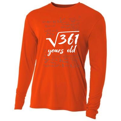 19 Year Old Birthday Math Geek Cooling Performance Long Sleeve Crew