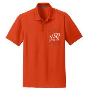 19 Year Old Birthday Math Geek Dry Zone Grid Polo