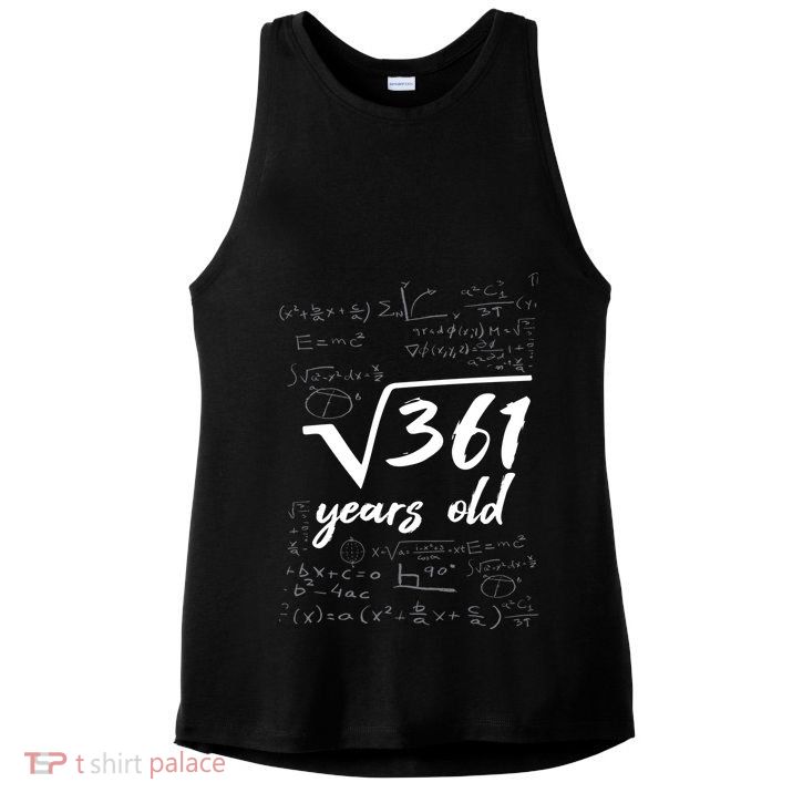 19 Year Old Birthday Math Geek Ladies PosiCharge Tri-Blend Wicking Tank