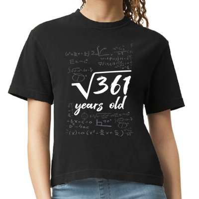 19 Year Old Birthday Math Geek Comfort Colors Boxy T-Shirt