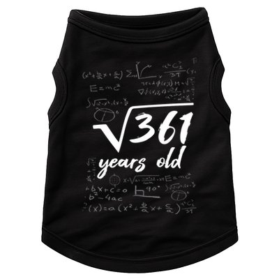 19 Year Old Birthday Math Geek Doggie Tank