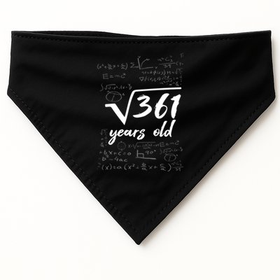 19 Year Old Birthday Math Geek USA-Made Doggie Bandana