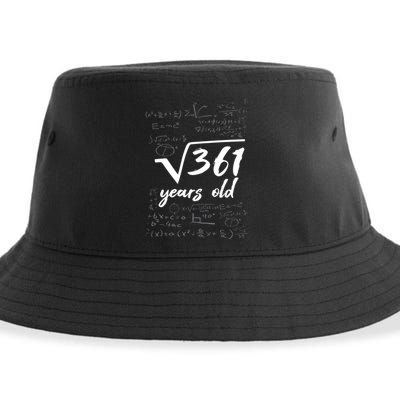 19 Year Old Birthday Math Geek Sustainable Bucket Hat