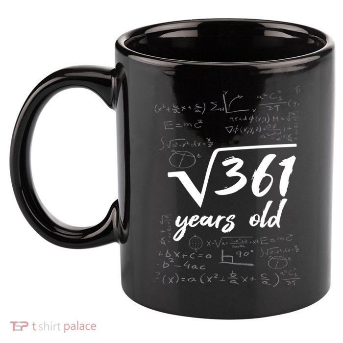 19 Year Old Birthday Math Geek 11oz C Handle Ceramic Mug