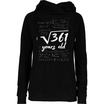 19 Year Old Birthday Math Geek Womens Funnel Neck Pullover Hood