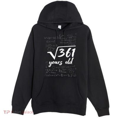 19 Year Old Birthday Math Geek Premium Pullover Hoodie