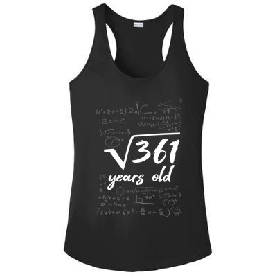 19 Year Old Birthday Math Geek Ladies PosiCharge Competitor Racerback Tank