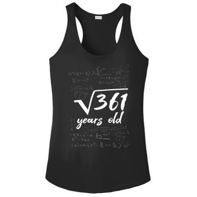 19 Year Old Birthday Math Geek Ladies PosiCharge Competitor Racerback Tank