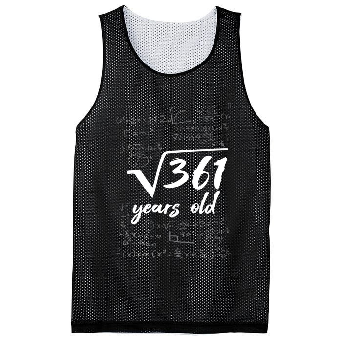 19 Year Old Birthday Math Geek Mesh Reversible Basketball Jersey Tank