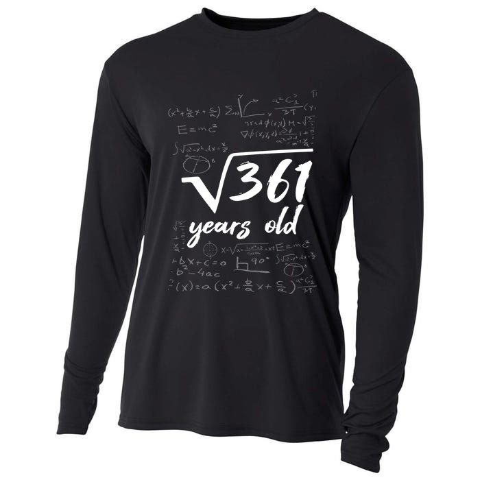 19 Year Old Birthday Math Geek Cooling Performance Long Sleeve Crew