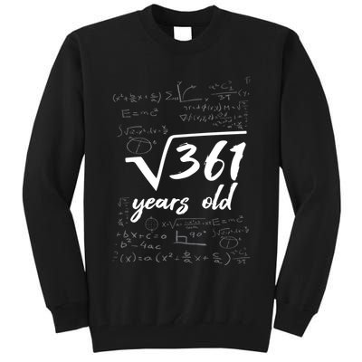 19 Year Old Birthday Math Geek Tall Sweatshirt