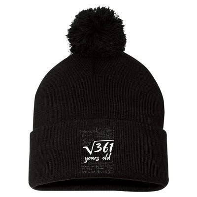 19 Year Old Birthday Math Geek Pom Pom 12in Knit Beanie