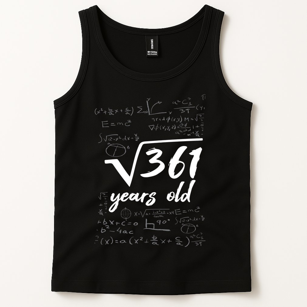 19 Year Old Birthday Math Geek Tank Top
