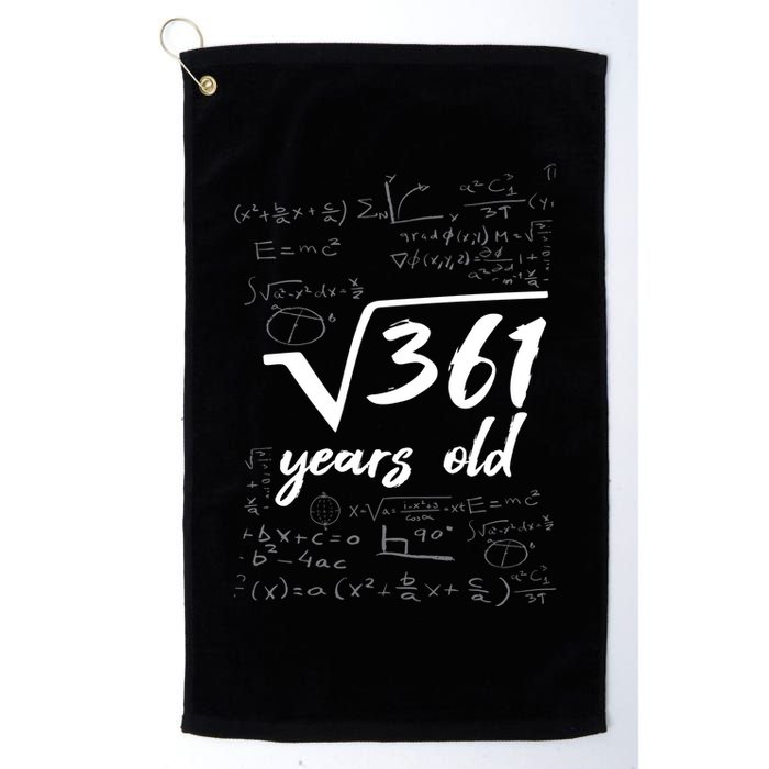 19 Year Old Birthday Math Geek Golf Towel