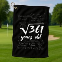 19 Year Old Birthday Math Geek Golf Towel