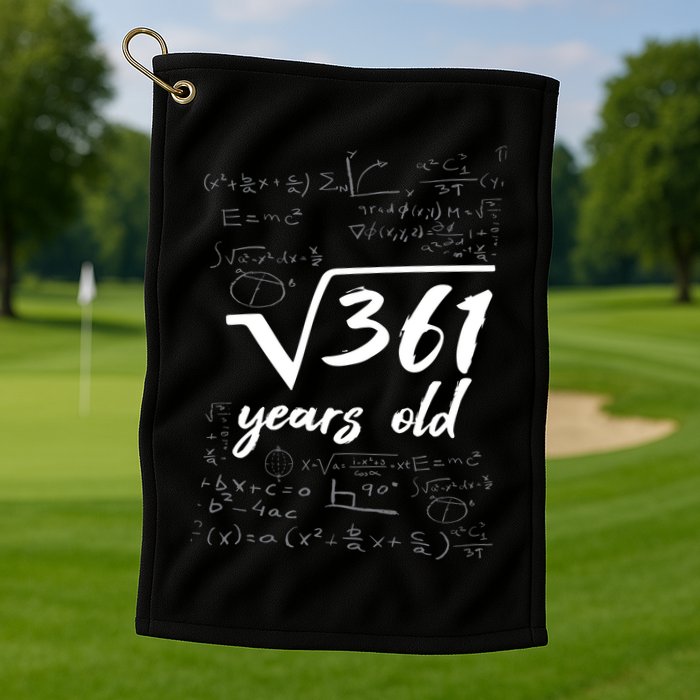 19 Year Old Birthday Math Geek Golf Towel