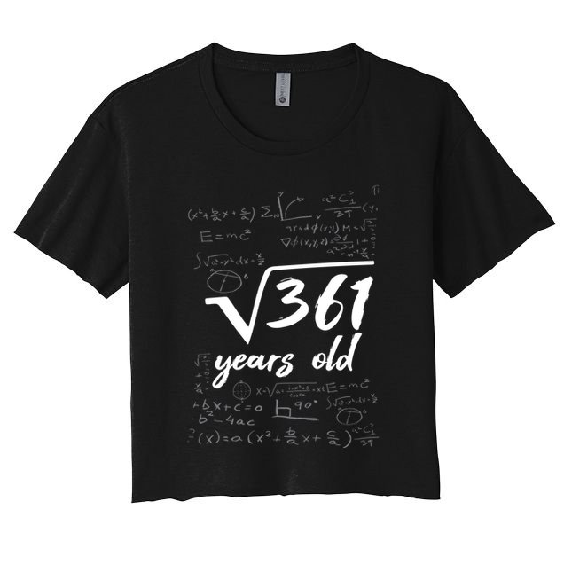 19 Year Old Birthday Math Geek Crop Top