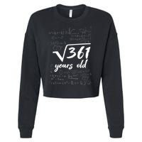 19 Year Old Birthday Math Geek Cropped Pullover Crew