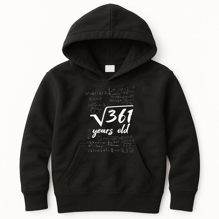 19 Year Old Birthday Math Geek Kids Hoodie