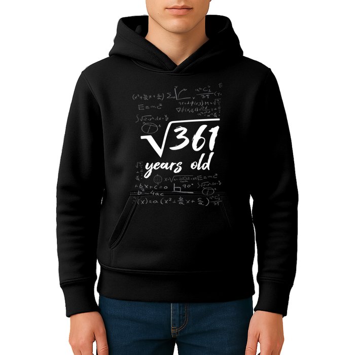 19 Year Old Birthday Math Geek Kids Hoodie