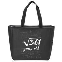 19 Year Old Birthday Math Geek Zip Tote Bag