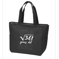 19 Year Old Birthday Math Geek Zip Tote Bag