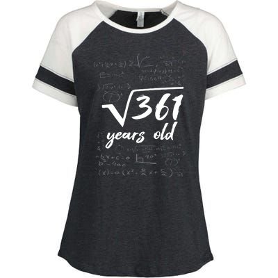 19 Year Old Birthday Math Geek Enza Ladies Jersey Colorblock Tee