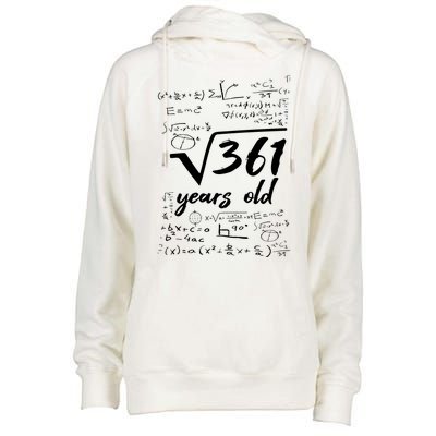 19 Year Old Birthday Math Geek Womens Funnel Neck Pullover Hood