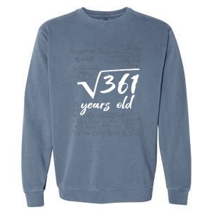 19 Year Old Birthday Math Geek Garment-Dyed Sweatshirt