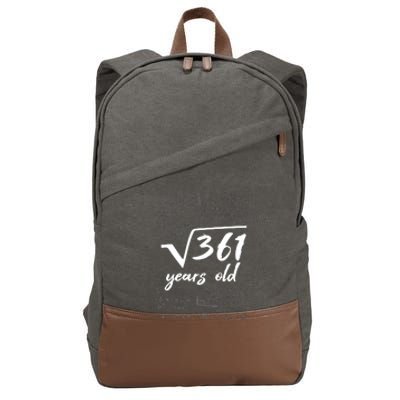 19 Year Old Birthday Math Geek Cotton Canvas Backpack