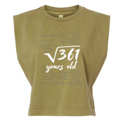 19 Year Old Birthday Math Geek Garment-Dyed Women's Muscle Tee