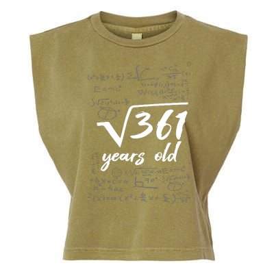 19 Year Old Birthday Math Geek Garment-Dyed Women's Muscle Tee