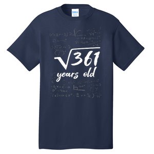 19 Year Old Birthday Math Geek Tall T-Shirt