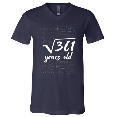 19 Year Old Birthday Math Geek V-Neck T-Shirt