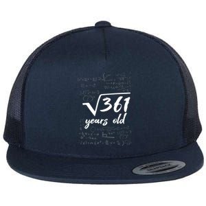 19 Year Old Birthday Math Geek Flat Bill Trucker Hat