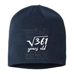 19 Year Old Birthday Math Geek Sustainable Beanie