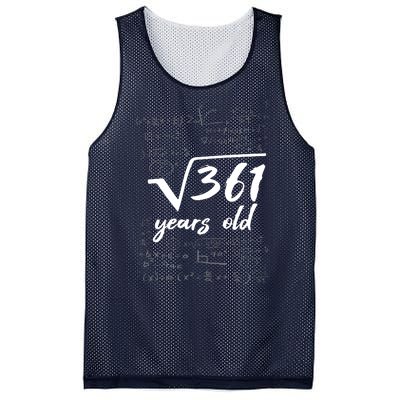 19 Year Old Birthday Math Geek Mesh Reversible Basketball Jersey Tank