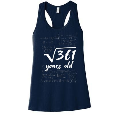 19 Year Old Birthday Math Geek Women's Racerback Tank