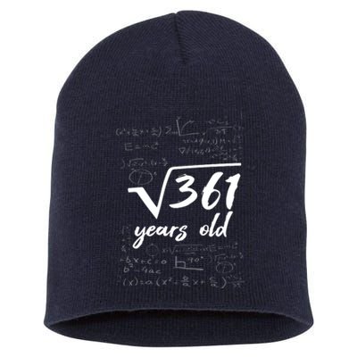 19 Year Old Birthday Math Geek Short Acrylic Beanie