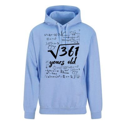 19 Year Old Birthday Math Geek Unisex Surf Hoodie