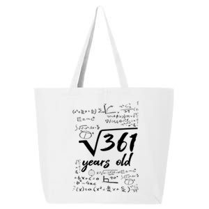 19 Year Old Birthday Math Geek 25L Jumbo Tote