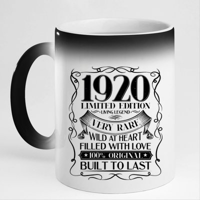 1920 Rare Limited Edition Legend 100th Birthday 11oz Black Color Changing Mug