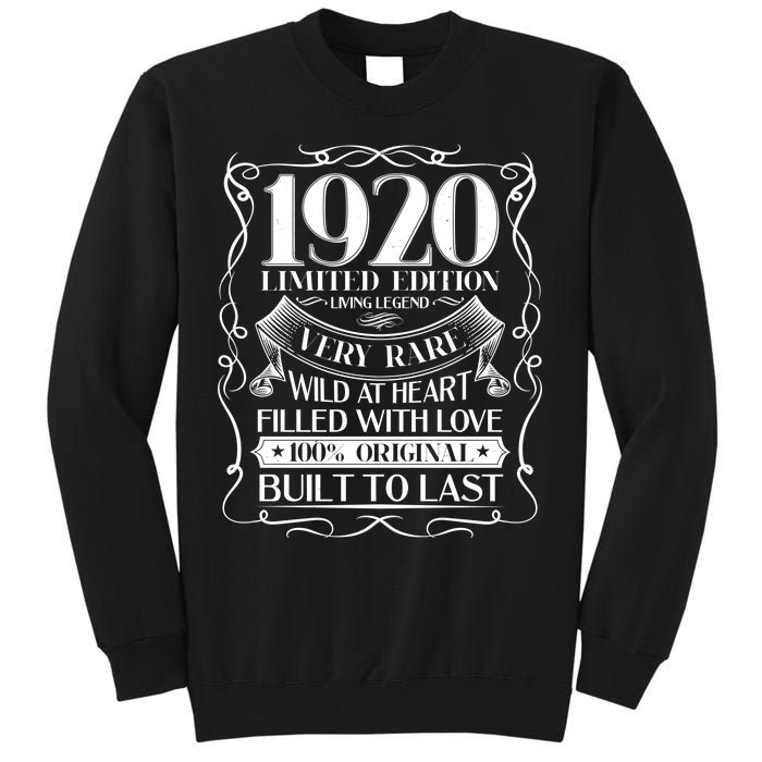 1920 Rare Limited Edition Legend 100th Birthday Sweatshirt