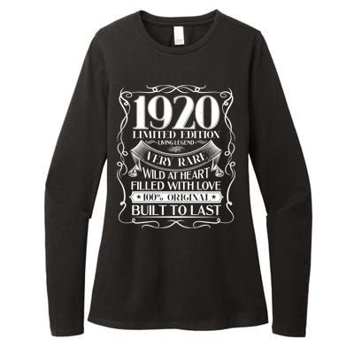 1920 Rare Limited Edition Legend 100th Birthday Womens CVC Long Sleeve Shirt