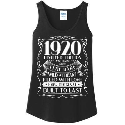 1920 Rare Limited Edition Legend 100th Birthday Ladies Essential Tank