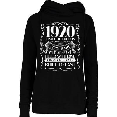 1920 Rare Limited Edition Legend 100th Birthday Womens Funnel Neck Pullover Hood