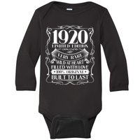 1920 Rare Limited Edition Legend 100th Birthday Baby Long Sleeve Bodysuit