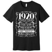 1920 Rare Limited Edition Legend 100th Birthday Premium T-Shirt