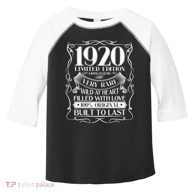 1920 Rare Limited Edition Legend 100th Birthday Toddler Fine Jersey T-Shirt