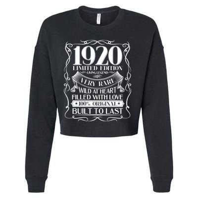 1920 Rare Limited Edition Legend 100th Birthday Cropped Pullover Crew